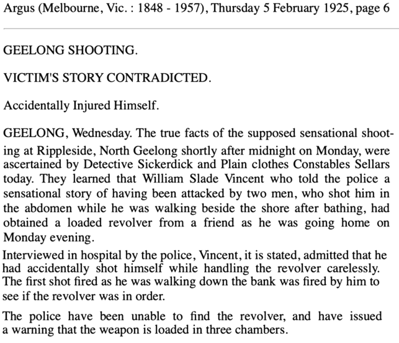 William Changes his story